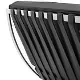 Sessel-Expo Dimehouse Schwarz LxBxH 80x78x78 Rindsleder Weißes Fotodetail