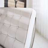 Sessel-Expo Dimehouse Weiß LxBxH 80x78x78 Rindsleder Stimmungsvolles Fotodetail