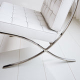 Sessel-Expo Dimehouse Weiß LxBxH 80x78x78 Rindsleder Stimmungsvolles Fotodetail