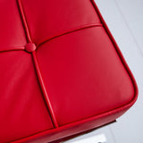 Fußhocker Expo Premium Dimehouse Rot LxBxH 63x62x36 Leder Atmosphere Fotofarbmuster