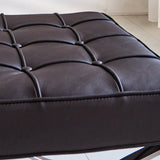 Fußhocker Expo Premium Dimehouse Schwarz LxBxH 63x62x36 Leder Atmosphere Foto-Farbmuster