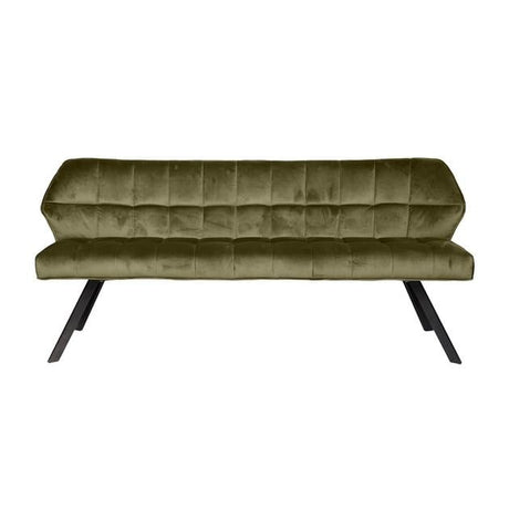Esszimmerbank Romy DH Interior Grün LxBxH 188x59x48 Samt Weißes Foto von vorne