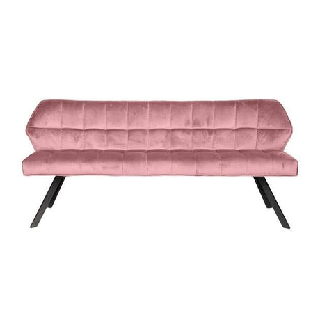Esszimmerbank Romy DH Interior Pink LxBxH 197x82x59 Samt Weißes Foto von vorne