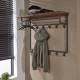 Garderobe Daya DH Interior Saja LxBxH 106x87x37 Saja Holz Stimmungsvolles Foto diagonale Vorderansicht