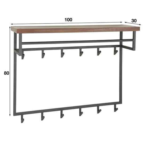 Garderobe Daya DH Interior Saja LxBxH 106x87x37 Saja Holz Weiß Foto Größenangabe