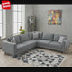 Ecksofa Kale Stoff Creme - fünf Personen 
