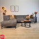 Industrielle Ecksofa Brisbane Eco-Leder Cognac - links 