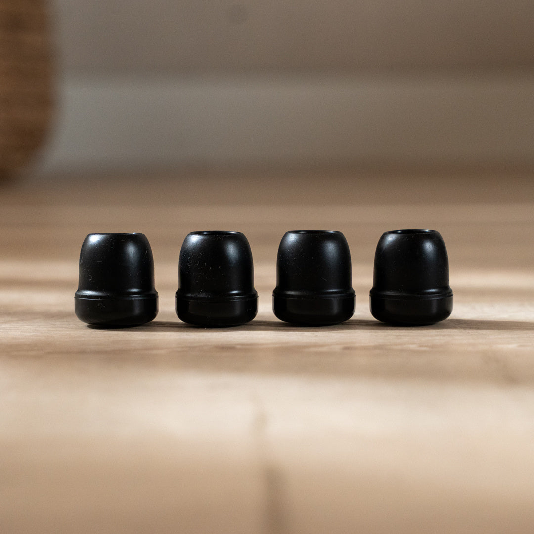 Floor protector - Carpet L - round black 19-25 Zwart