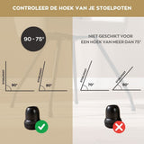 Floor protector felt - round black 14-19 Zwart