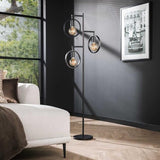 Vloerlamp Fabiola DH Interior Charcoal LxBxH 61x61x12 Metaal Sfeerfoto schuin vooraanzicht